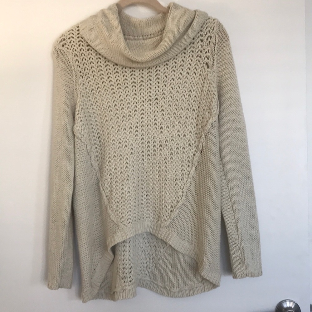 Beige cowl neck sweater